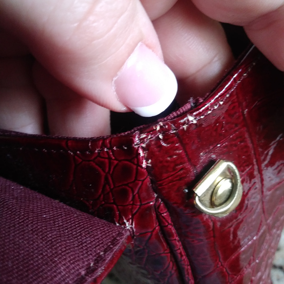 ** Vintage Leather Purse Clutch Envelope Style - Picture 5 of 8